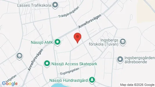 Apartments for rent i Nässjö - kort over placeringen