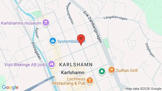 Apartments for rent i Karlshamn - kort over placeringen