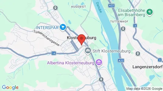 Apartments for rent i Klosterneuburg - kort over placeringen
