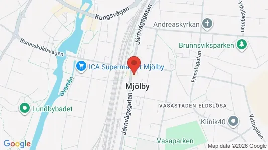 Apartments for rent i Mjölby - kort over placeringen