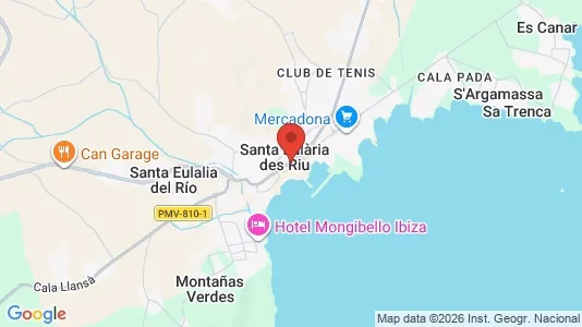 Houses for rent i Santa Eulària des Riu - kort over placeringen
