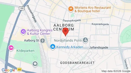 Apartments for rent i Aalborg Center - kort over placeringen
