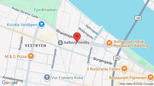 Apartments for rent i Aalborg Center - kort over placeringen