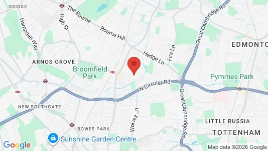 Houses for rent i London N13 - kort over placeringen