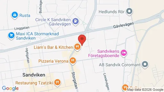 Apartments for rent i Sandviken - kort over placeringen