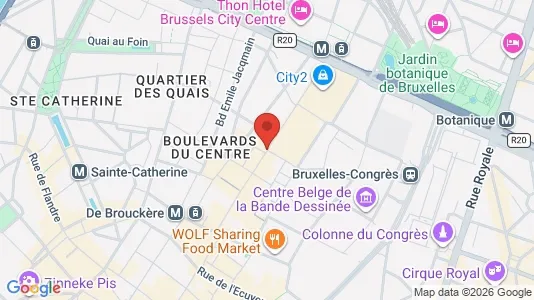 Apartments for rent i Stad Brussel - kort over placeringen