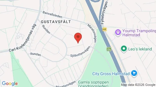 Apartments for rent i Halmstad - kort over placeringen