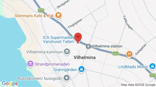 Apartments for rent i Vilhelmina - kort over placeringen