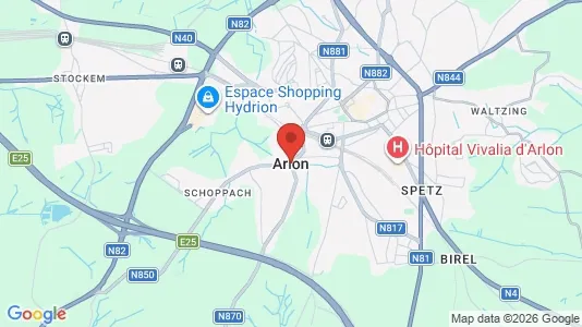 Houses for rent i Aarlen - kort over placeringen