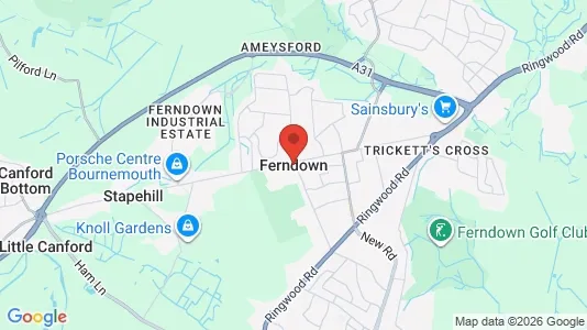Apartments for rent i Ferndown - Dorset - kort over placeringen