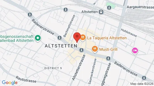 Apartments for rent i Zürich Distrikt 9 - kort over placeringen