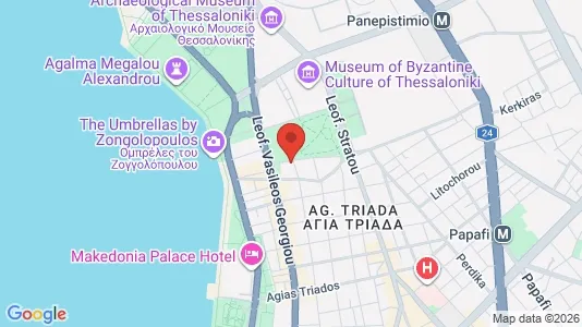 Apartments for rent i Thessaloniki - kort over placeringen