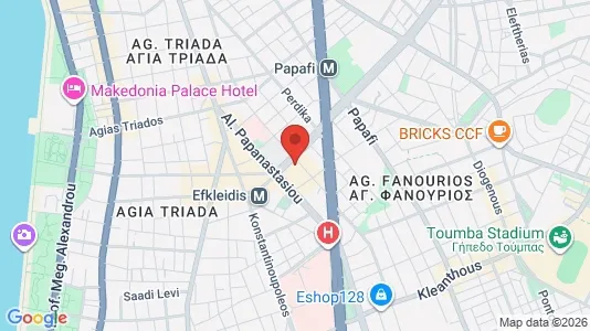 Apartments for rent i Thessaloniki - kort over placeringen