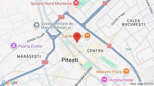 Apartments for rent i Piteşti - kort over placeringen