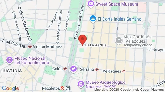 Apartments for rent i Madrid Salamanca - kort over placeringen