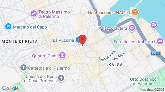 Apartments for rent i Palermo - kort over placeringen