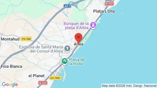 Houses for rent i Altea - kort over placeringen