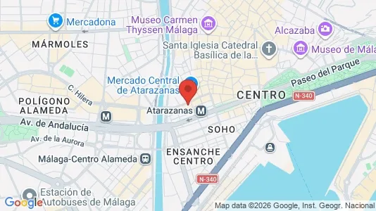 Rooms for rent i Málaga - kort over placeringen