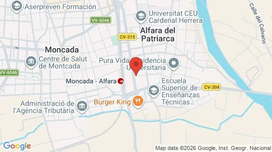 Apartments for rent i Alfara del Patriarca - kort over placeringen