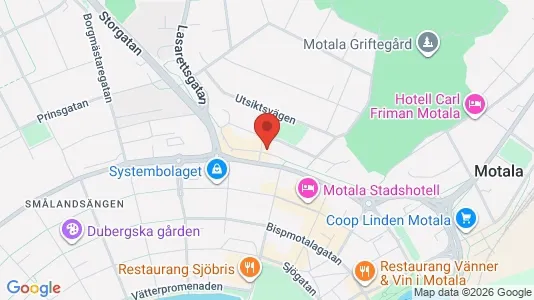 Apartments for rent i Motala - kort over placeringen