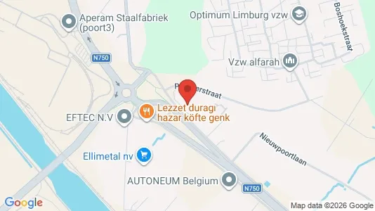 Rooms for rent i Genk - kort over placeringen