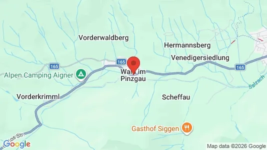 Apartments for rent i Wald im Pinzgau - kort over placeringen