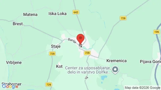 Apartments for rent i Ig - kort over placeringen