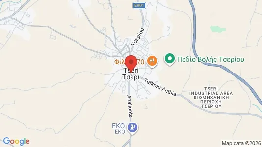 Apartments for rent i Tseri - kort over placeringen