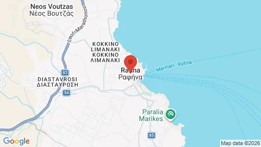 Apartments for rent i Rafina-Pikermi - kort over placeringen