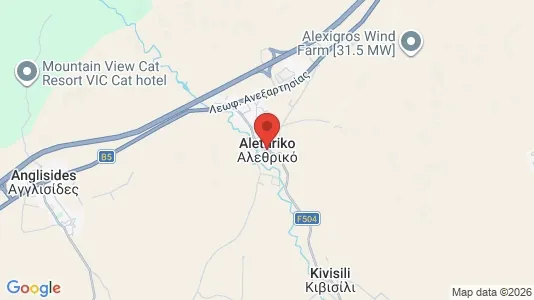 Apartments for rent i Alethriko - kort over placeringen