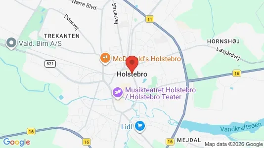Apartments for rent i Holstebro - kort over placeringen