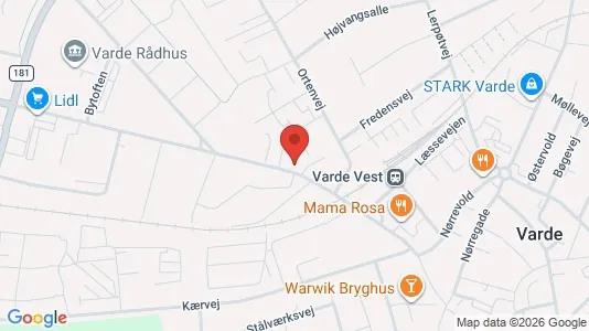 Apartments for rent i Varde - kort over placeringen