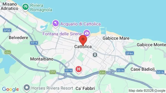 Apartments for rent i Cattolica - kort over placeringen