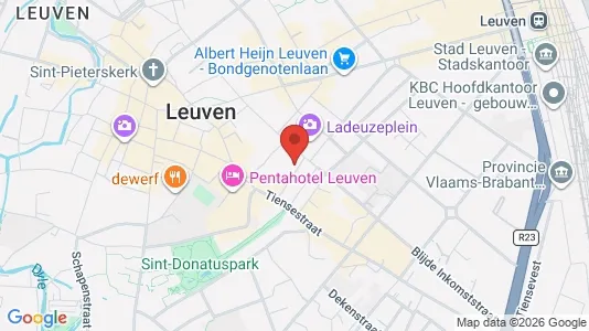 Apartments for rent i Leuven - kort over placeringen