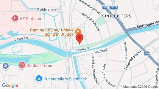 Apartments for rent i Brugge - kort over placeringen