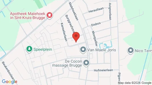 Apartments for rent i Brugge - kort over placeringen