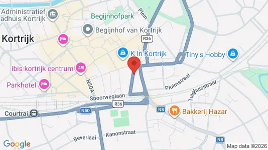 Apartments for rent i Kortrijk - kort over placeringen