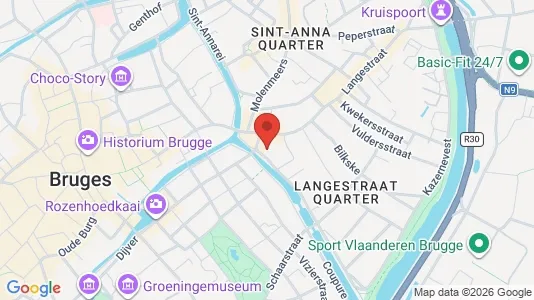 Apartments for rent i Brugge - kort over placeringen