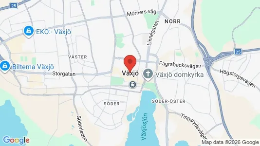 Houses for rent i Växjö - kort over placeringen