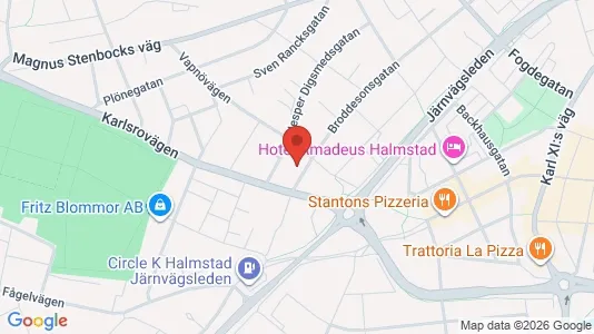 Apartments for rent i Halmstad - kort over placeringen