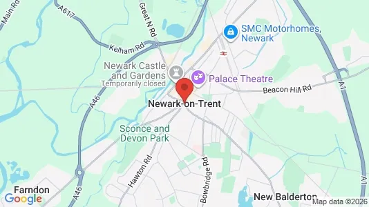 Houses for rent i Newark - Nottinghamshire - kort over placeringen