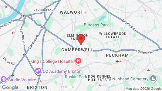Houses for rent i London SE5 - kort over placeringen