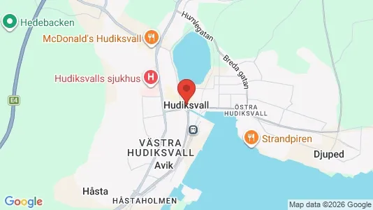 Apartments for rent i Hudiksvall - kort over placeringen