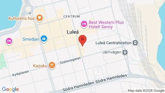 Apartments for rent i Luleå - kort over placeringen