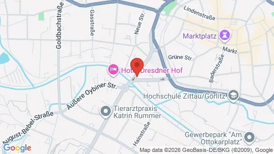Apartments for rent i Görlitz - kort over placeringen