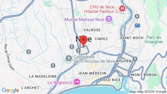 Houses for rent i Nice - kort over placeringen
