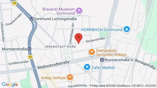 Apartments for rent i Dortmund - kort over placeringen