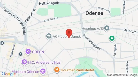 Apartments for rent i Odense C - kort over placeringen