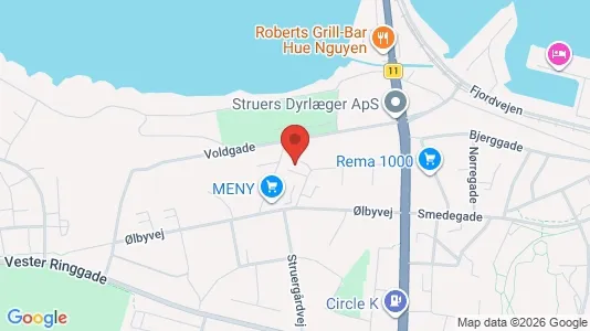 Apartments for rent i Struer - kort over placeringen