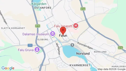 Rooms for rent i Falun - kort over placeringen